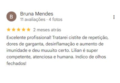 Depoimento de paciente sobre o tratamento de laserterapia